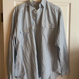 Vintage Armani, light blue/ striped cotton shirt